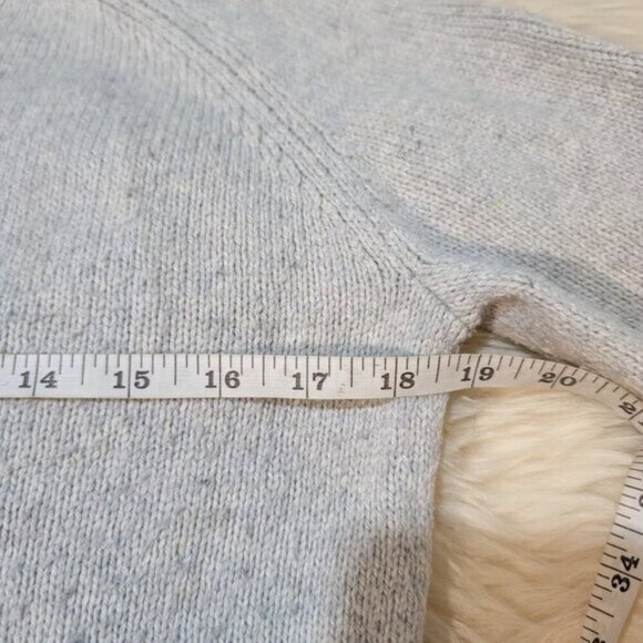 Smartwool Light Grey Patterned Wool Blend Crewneck Sweater Women Size Medium - Picture 4 of 8